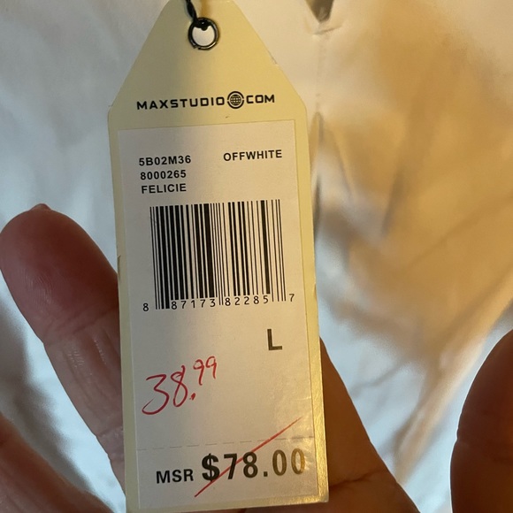 Womens white top NEW with tags size Large - Picture 4 of 4